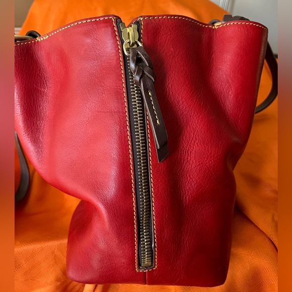 Dooney & Bourke EUC  Florentine Leather Large Zip Barlow - Picture 6 of 15